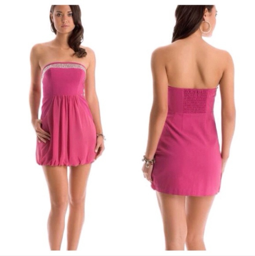 GUESS mini TILA TUBE DRESS pink Embellished vintage